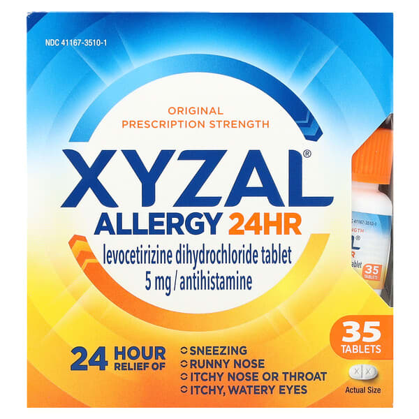 Xyzal, Allergy 24HR บรรจุ 35 เม็ด