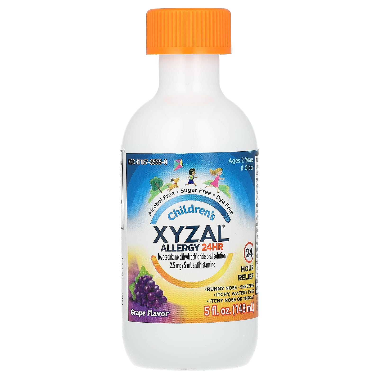 Xyzal, Children's Allergy 24 HR, Ages 2 Years & Older, Grape, 5 fl oz ...