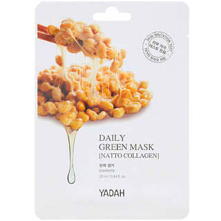 Yadah, Daily Green Beauty Mask, Natto Collagen, 1 Sheet, 0.84 fl oz (25 ml)