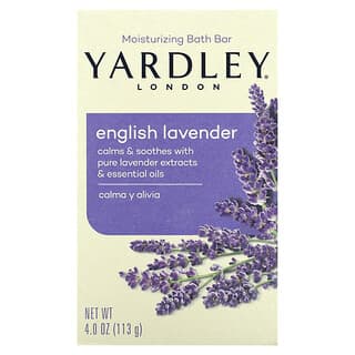 Yardley London, モイスチャライジングバス石鹸、イングリッシュラベンダー、113g（4オンス）