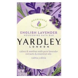 Yardley London, Barra de baño nutritiva, Lavanda inglesa, 113 g (4 oz)