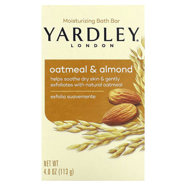 Yardley London, 保濕沐浴皂，燕麥和杏仁，4 盎司（113 克）