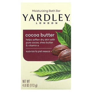Yardley London, Barra de baño humectante, Manteca de cacao`` 113 g (4 oz)