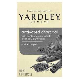 Yardley London, Barra de baño humectante, Carbón vegetal activado`` 113 g (4 oz)