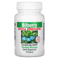 Yerba Prima, Bilberry Extra Strength, 50 Capsules