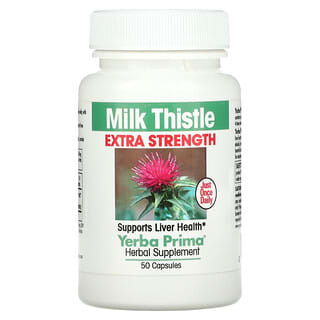 Yerba Prima, Milk Thistle Extra Strength, 50 Capsules