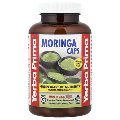 Yerba Prima, Moringa Caps, 180 Veg Caps