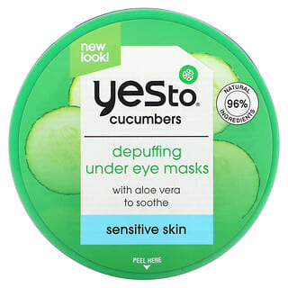 Yes To, Cucumbers, Depuffing Under Eye Masks, 16 Single Eye Masks