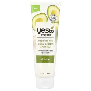 Yes To, Aguacate, Crema de limpieza de uso diario, Sin fragancia, 118 ml (4 oz. Líq.)