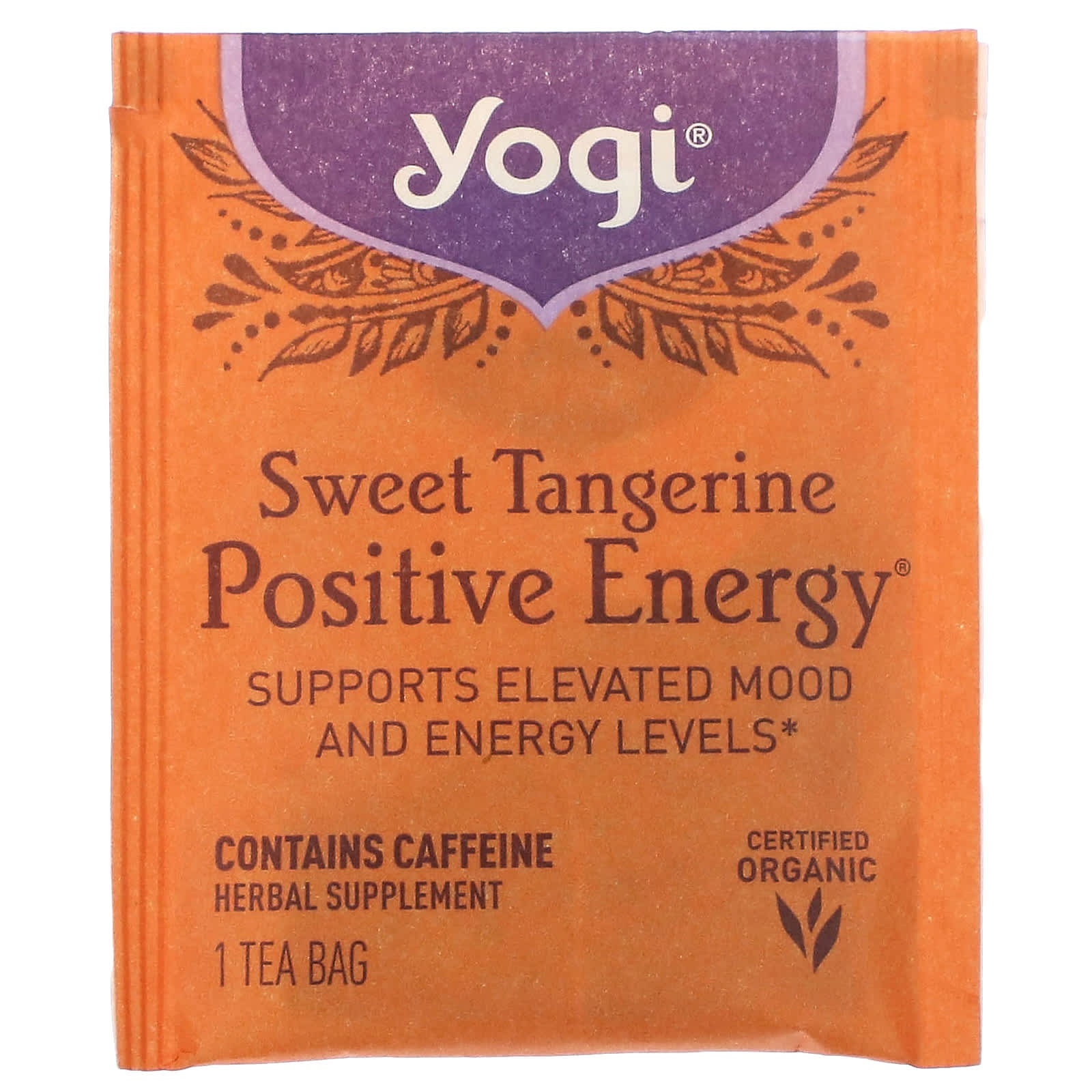 Yogi Tea Positive Energy Sweet Tangerine 16 Tea Bags 1 02 Oz 29 G