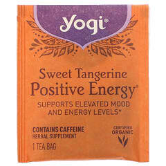 Yogi Tea, 긍정적인 에너지, 스위트 탠저린, 16 티백, 1.02 oz(29g)