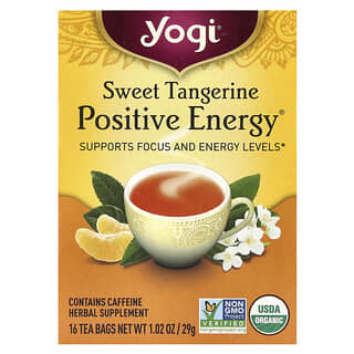 Yogi Tea, Positive Energy, сладкий мандарин, 16 чайных пакетиков, 29 г (1,02 унции)