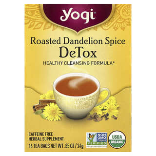 Yogi Tea（ヨギティー）, DeTox、ローストタンポポスパイス、カフェインフリー、ティーバッグ16袋、24g