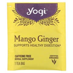 Yogi Tea, マンゴージンジャー、カフェインフリー、ティーバッグ16袋、32g（1.12オンス）