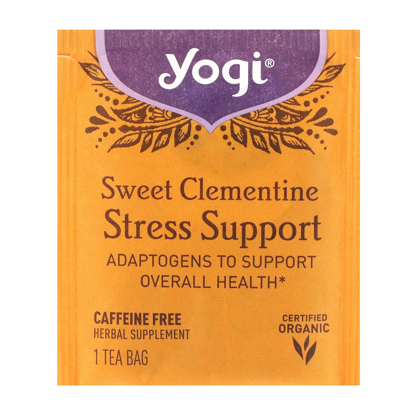 Yogi Tea Clementine Calm & De-Stress Herbal Tea, Pack of 6 - 16 Tea Bags