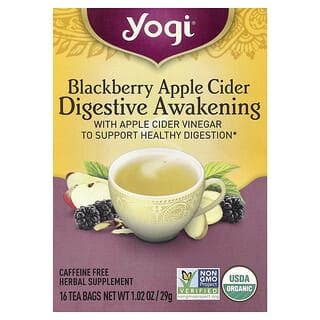 Yogi Tea, Digestive Awakening, bramen-appelcider, cafeïnevrij, 16 theezakjes, 29 g