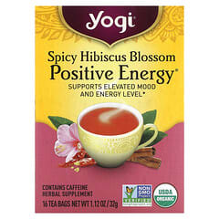 Yogi Tea, Positive Energy, Spicy Hibiscus Blossom, 16 Tea Bags, 1.12 oz (32 g)