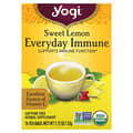 Yogi Tea, Sweet Lemon Everyday Immune, Caffeine Free, 16 Tea Bags, 1.12 ...