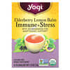Yogi Tea, Immune + Stress, Elderberry Lemon Balm, Caffeine Free, 16 Tea Bags, 1.12 oz (32 g)