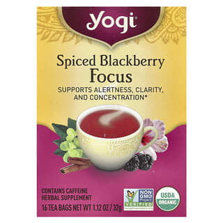 Yogi Tea, Focus di mora speziata, 16 bustine di tè, 32 g