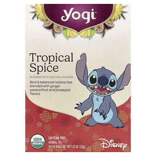 Yogi Tea, Té de hierbas, Especias tropicales, Sin cafeína, 16 bolsitas de té, 32 g (1,12 oz)