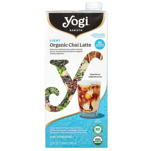 Yogi Tea, Barista, Organic Chai Latte, Black Tea Concentrate, Light, 32 fl oz (946 ml)