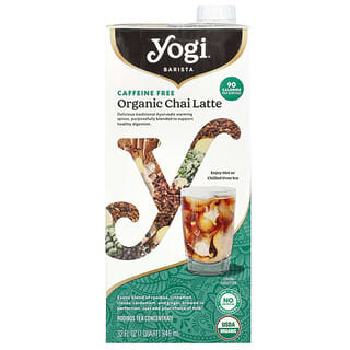 Yogi Tea, Barista, Chai latte biologique, Concentré de thé Rooibos, Sans caféine, 946 ml