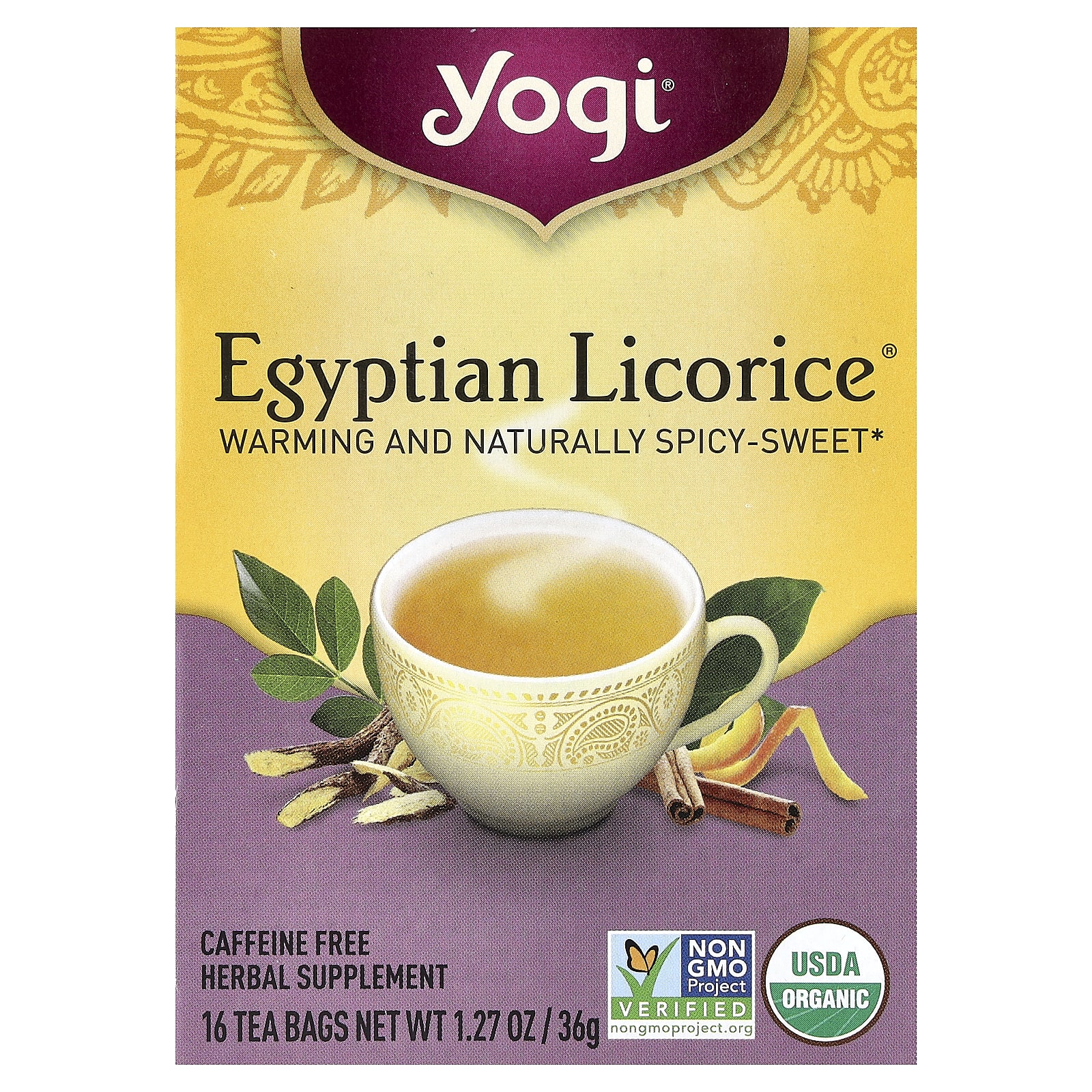 Egyptian Licorice®, Caffeine Free, 16 Tea Bags, 1.27 oz (36 g)