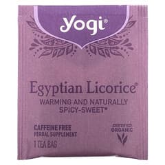 Yogi Tea, Regaliz egipcio, Sin cafeína, 16 bolsitas de té, 36 g (1,27 oz)
