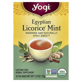 Yogi Tea, Egyptian Liquorice® Mint, Caffeine Free, 16 Tea Bags, 1.12 oz (32 g)