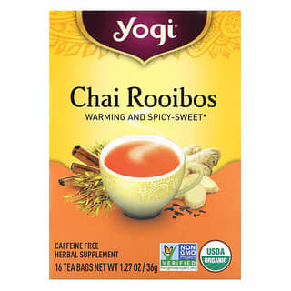 Yogi Tea, Chai Rooibos, Sans caféine, 16 sachets de thé, 36 g