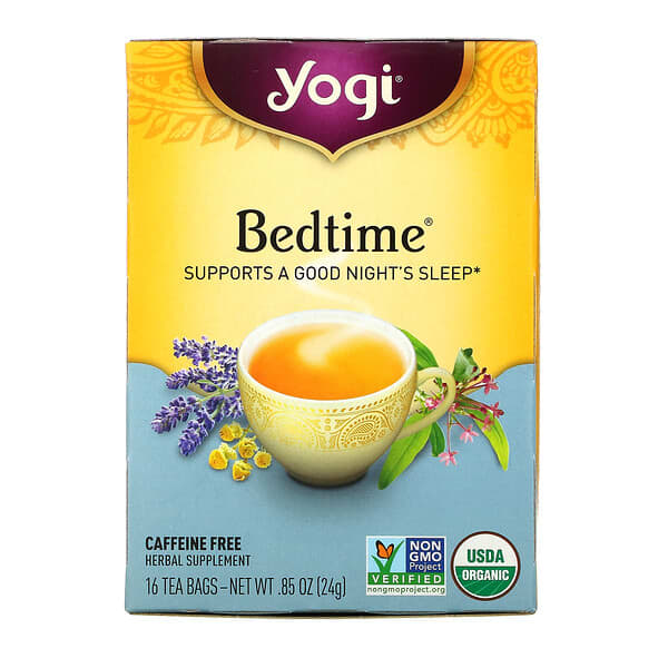 Yogi Tea, Organic, Bedtime, Caffeine Free, 16 Tea Bags, .85 oz (24 g)