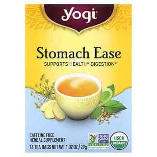 Yogi Tea, Stomach Ease, Sem Cafeína, 16 Saquinhos de Chá, 29 g (1,02 oz)