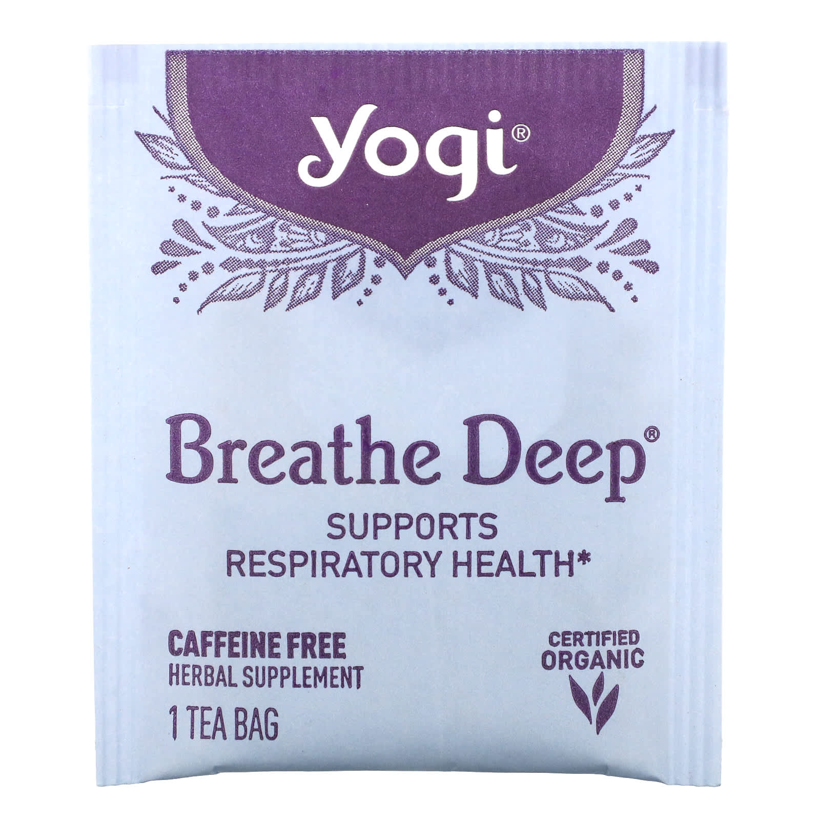 Yogi Tea, Breathe Deep, Caffeine Free, 16 Tea Bags, 1.12 oz (32 g)