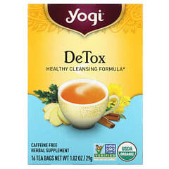 Yogi Tea, ดีท็อกซ์ ปราศจากคาเฟอีน บรรจุ 16 ถุงชา ขนาด 1.02 ออนซ์ (29 ก.)
