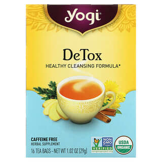 Yogi Tea, شاي للتخلص من السموم، خالٍ من الكافيين، 16 كيس شاي، 1.02 أونصة (29 جم)