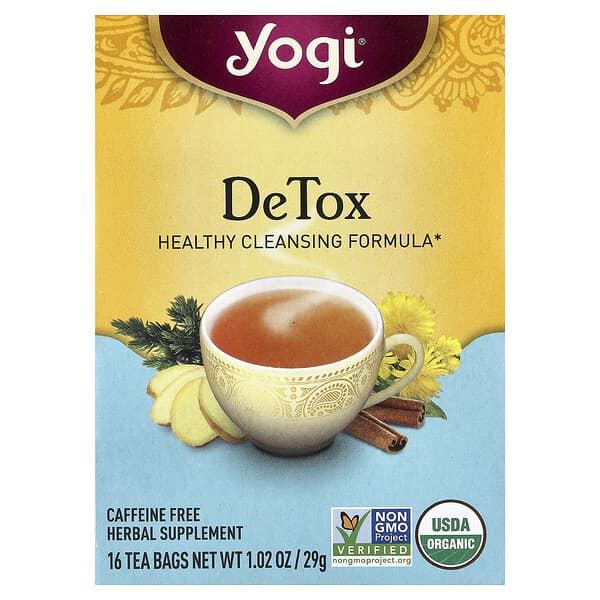 Yogi Tea, Detox, Caffeine Free, 16 Tea Bags, 1.02 oz (29 g)