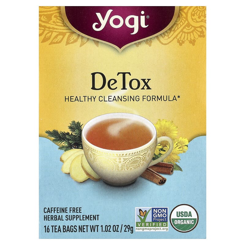 DeTox, без кофеїну, 16 чайних пакетиків, 29 г (1,02 унції)