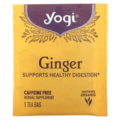 Yogi Tea, オーガニックジンジャー、ティーバッグ16袋、32g（1.12オンス）