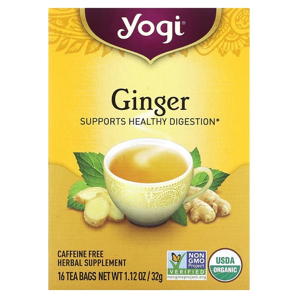 Yogi Tea, ขิงออร์แกนิก บรรจุ 16 ถุงชา ขนาด 1.12 ออนซ์ (32 ก.)