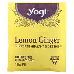 Yogi Tea, Limón y jengibre, Sin cafeína, 16 bolsitas de té, 36 g (1,27 oz)