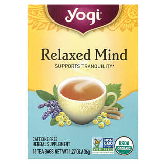 Yogi Tea, Relaxed Mind, чай без кофеина, 16 чайных пакетиков, 32 г (1,12 унции)