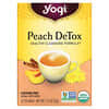 Yogi Tea, พีชดีท็อกซ์ ปราศจากคาเฟอีน บรรจุ 16 ถุงชา ขนาด 1.12 ออนซ์ (32 ก.)