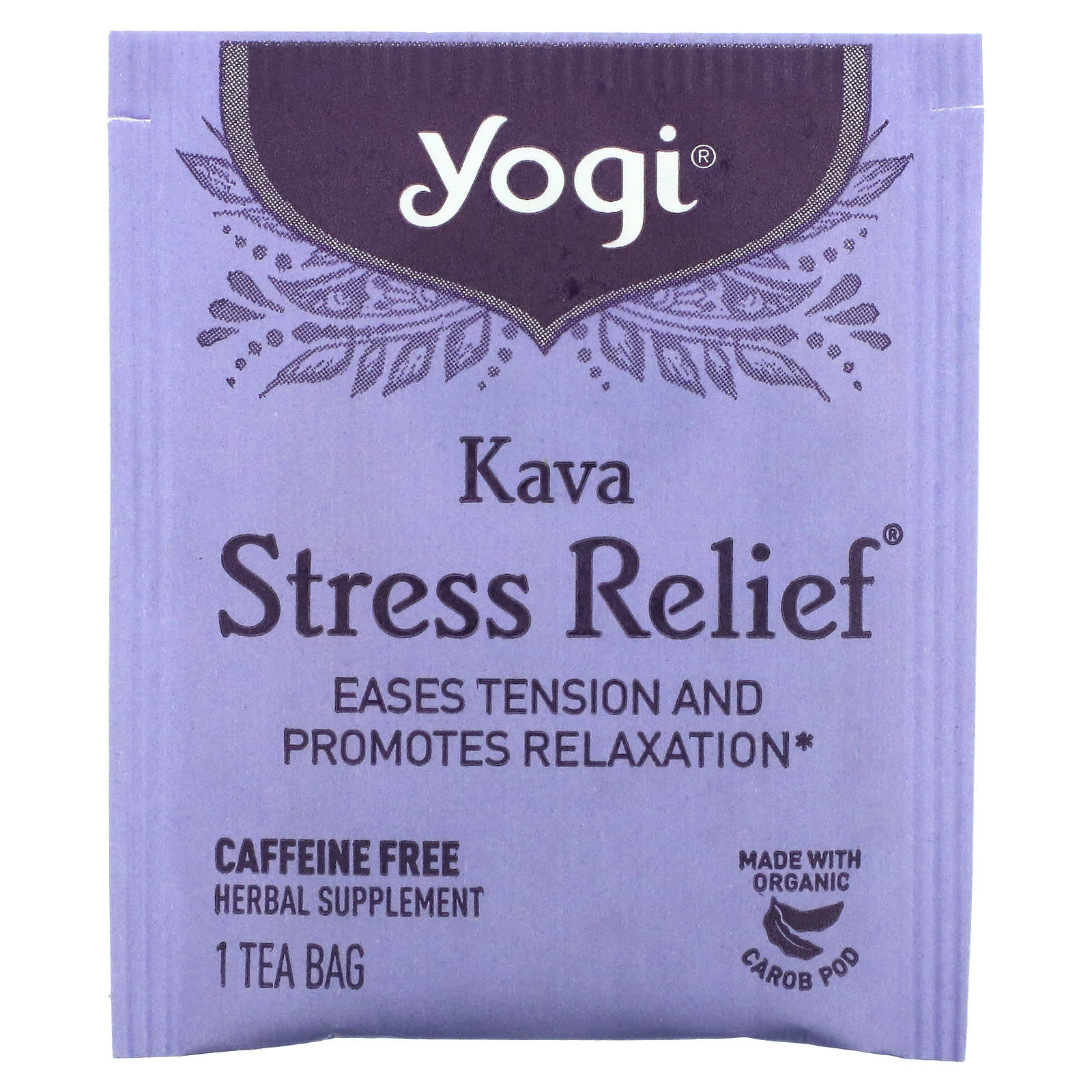 Yogi Tea, Kava Stress Relief, Caffeine Free, 16 Tea Bags, 1.27 oz (36 g)