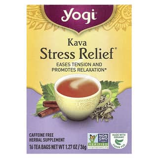 Yogi Tea, Kava Stress Relief®, Caffeine Free, 16 Tea Bags, 1.27 oz (36 g)