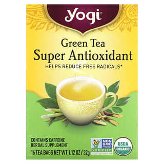 يوجي تي‏, شاي أخضر بمضادات الأكسدة الفائقة، 16 كيس شاي، 1.12 أونصة (32 غرام)