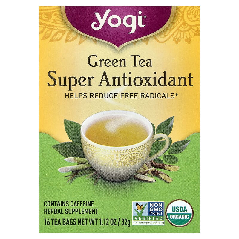 Green Tea Super Antioxidant、ティーバッグ16個、32g（1.12オンス）