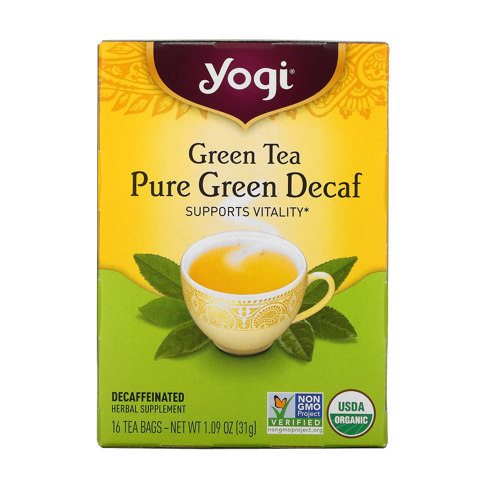 4周年記念イベントが Tea Green Pure - Decaf 16 Bags by Yogi
