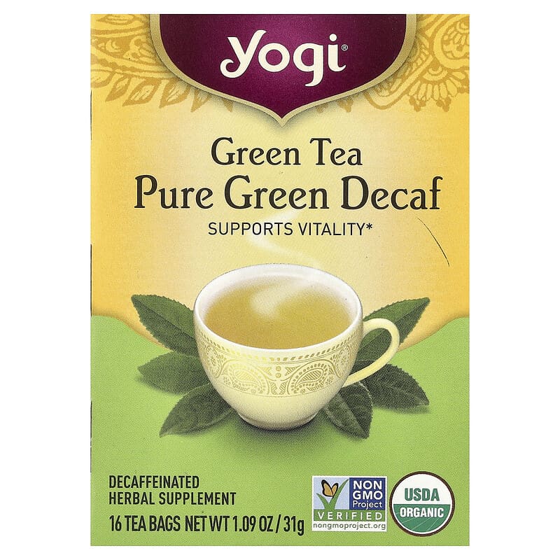 Yeşil Çay Saf Yeşil, Kafeinsiz, 16 Çay Poşeti, 1.09 oz (31 g)