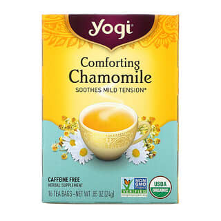 Yogi Tea, Manzanilla reconfortante, Sin cafeína, 16 bolsitas de té, 24 g (0,85 oz)